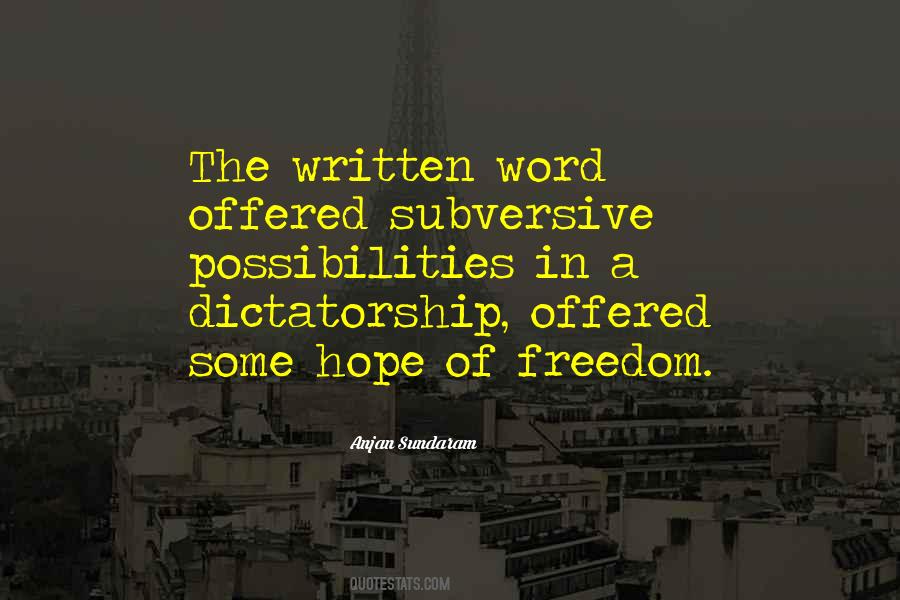 Quotes About Subversive #1669795