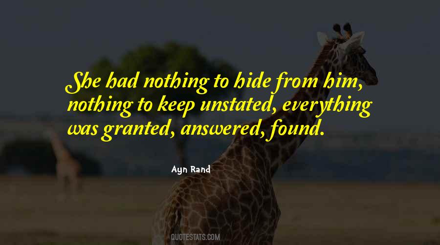 Quotes About Nothing To Hide #439315