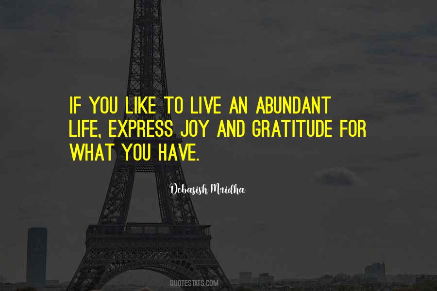 Quotes About Abundant Life #614941