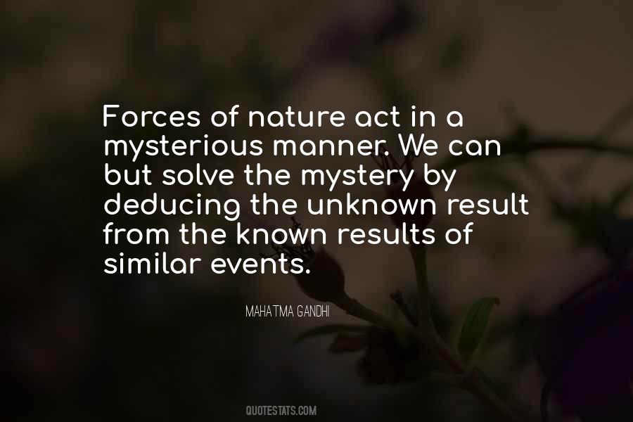 Quotes About Nature's Mystery #319800