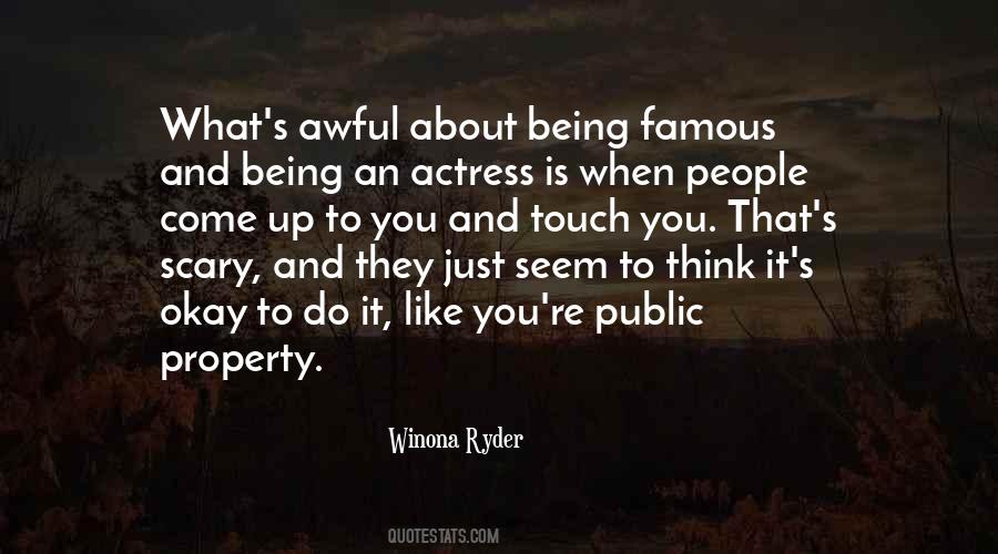 Being An Actress Quotes #102076