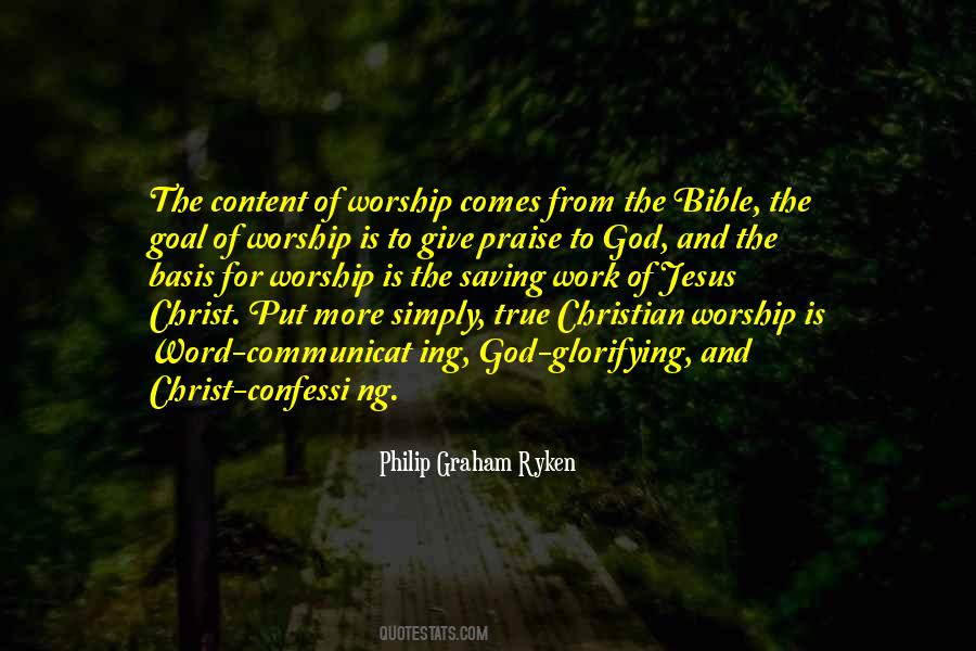 Quotes About True Worship To God #1090450