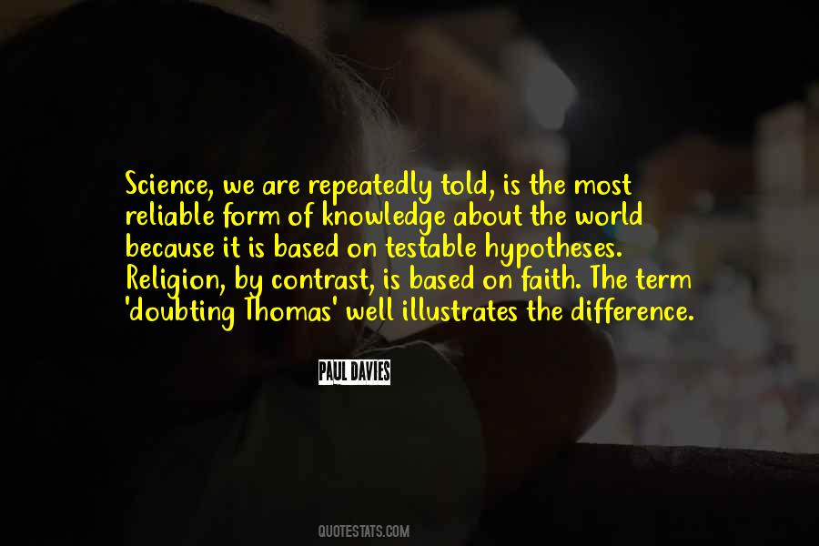 Testable Science Quotes #484375