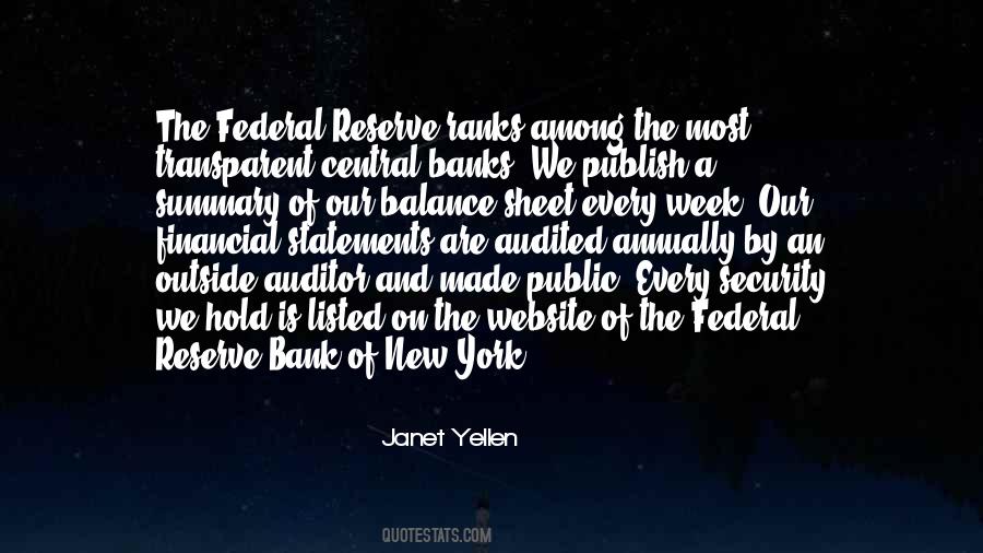 Quotes About Federal Reserve #228153