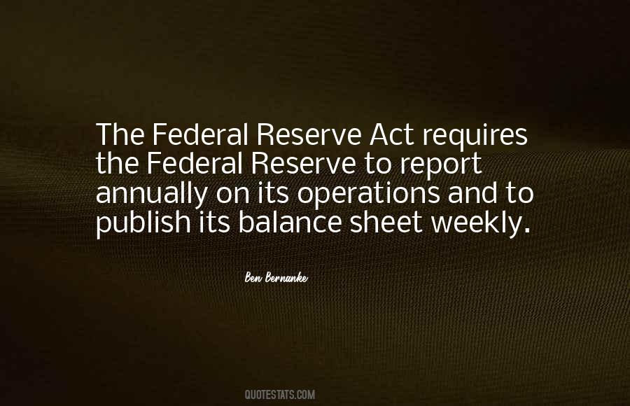 Quotes About Federal Reserve #875439