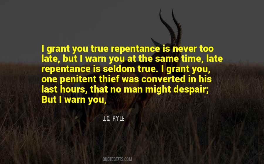 Quotes About True Repentance #1720607