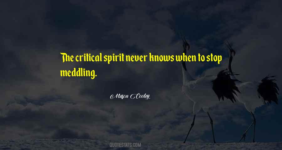 Quotes About A Critical Spirit #619533