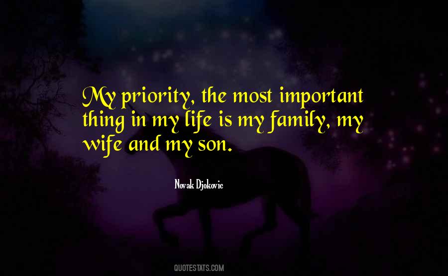 Quotes About Family As Priority #1009575