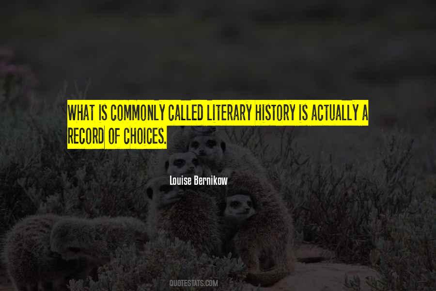 Literary History Quotes #168724