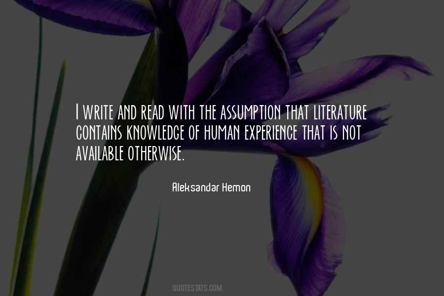 Quotes About Literature And Knowledge #1053205