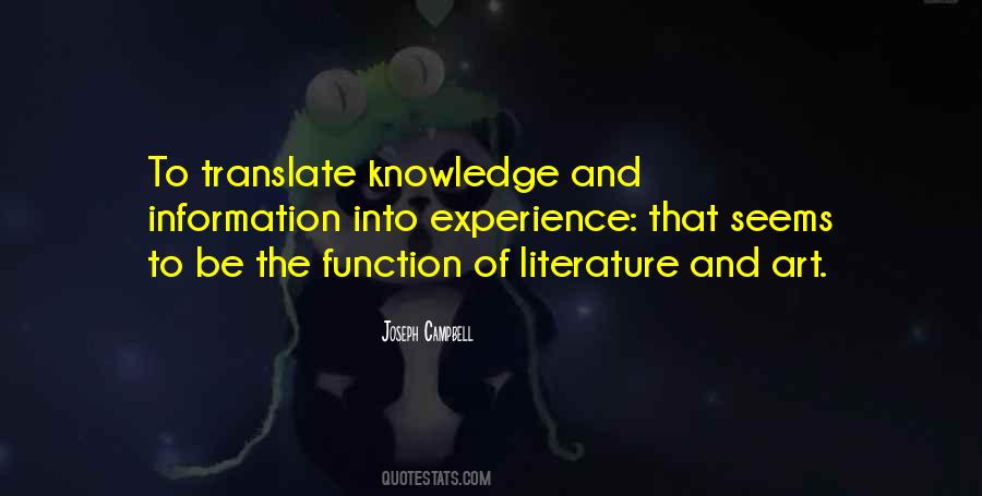 Quotes About Literature And Knowledge #1492466
