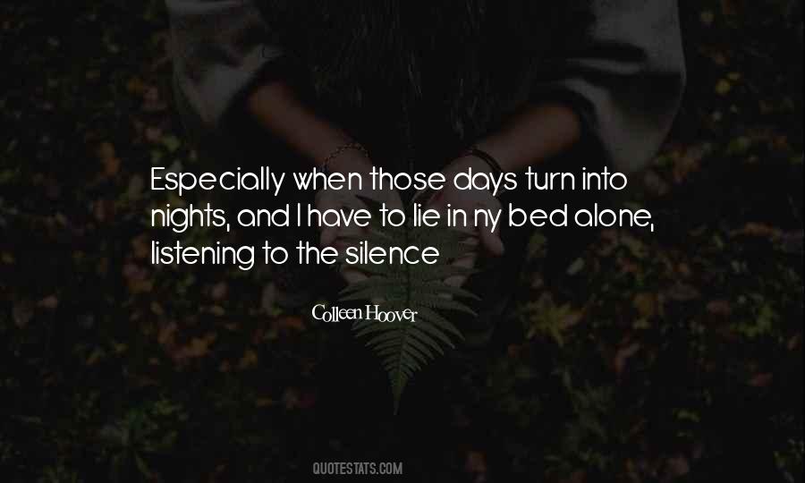 Quotes About Nights Alone #798177