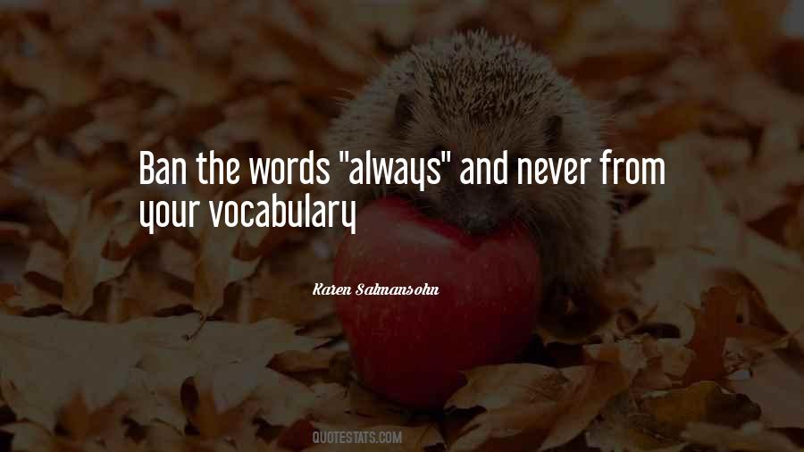 Quotes About The Words #1816568
