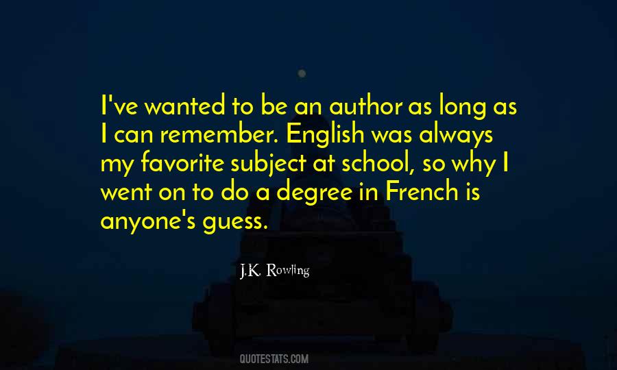 Quotes About English Subject #1299245