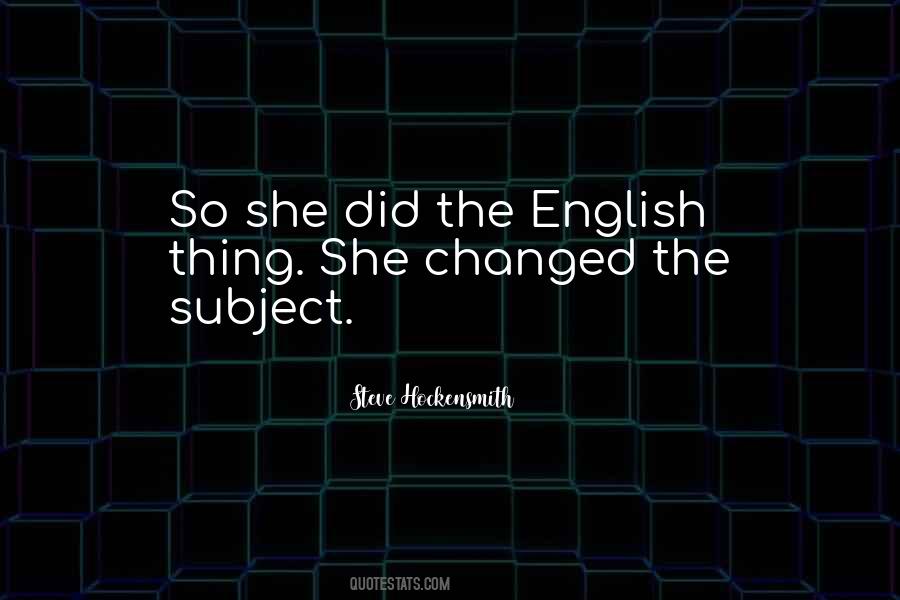 Quotes About English Subject #245628