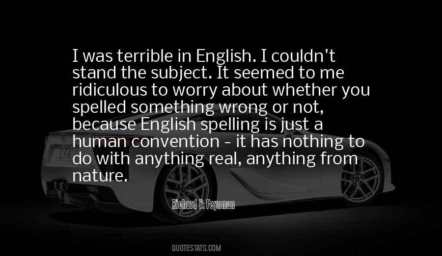 Quotes About English Subject #821190