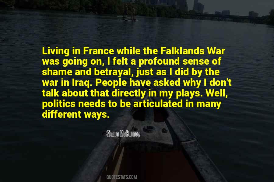 Quotes About Falklands War #1591979