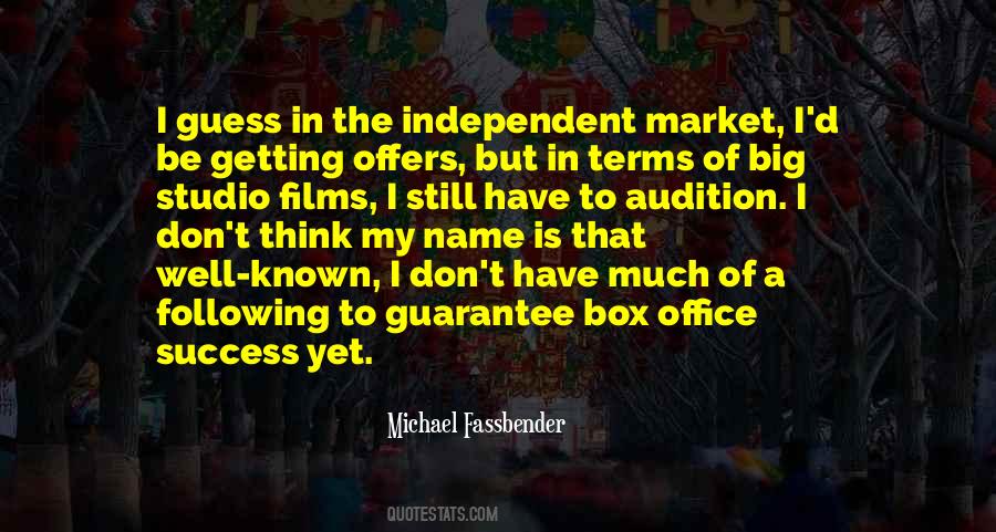 Box Office Success Quotes #1036986