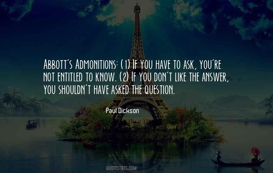 Quotes About Admonition #955711