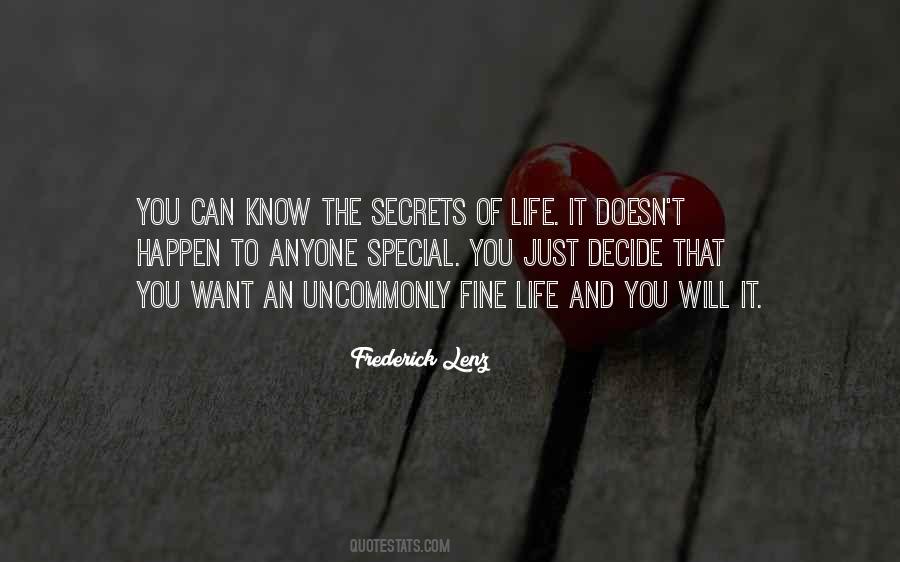 Quotes About Secrets Of Life #912580