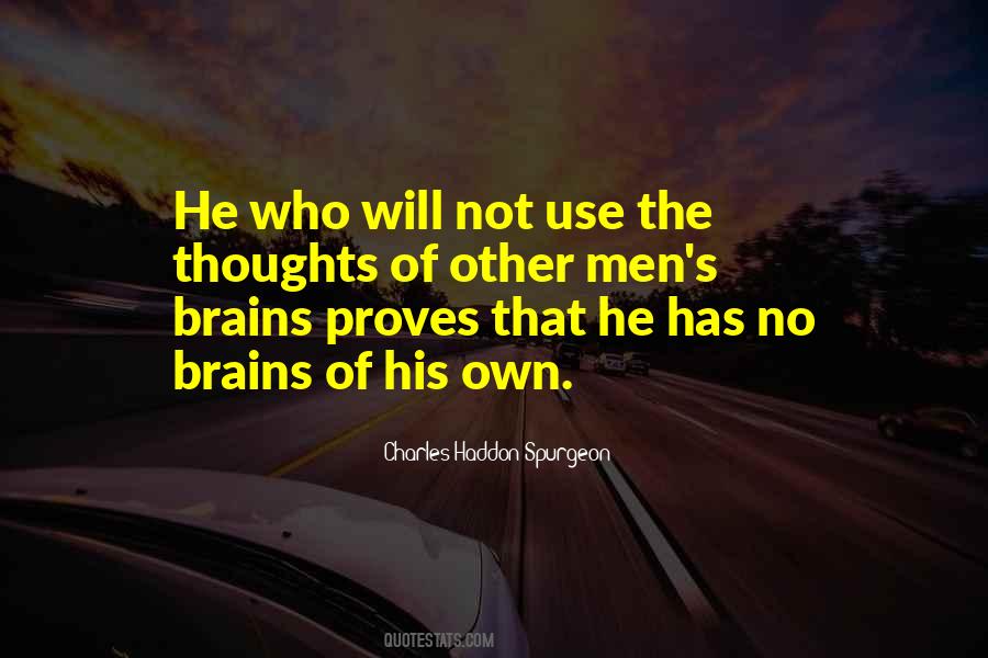 Quotes About Men's Brains #1170603