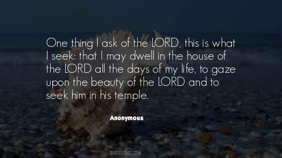 Ask The Lord Quotes #900228