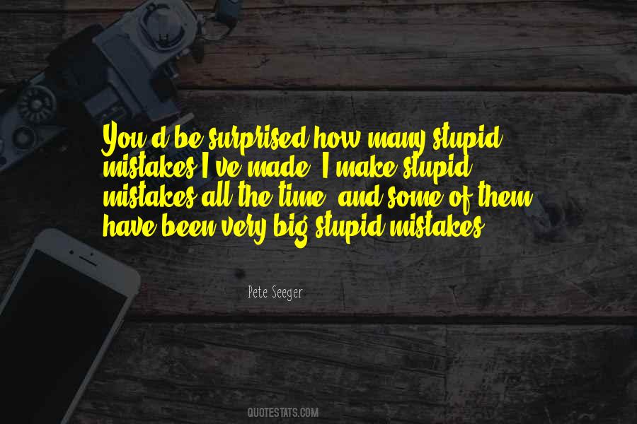 Quotes About Stupid Mistakes #845385