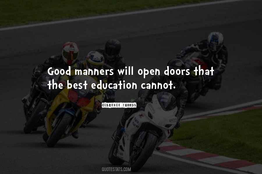 Quotes About Manners And Education #1393226