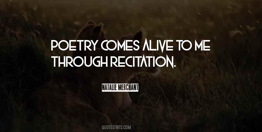 Quotes About Recitation #1253725