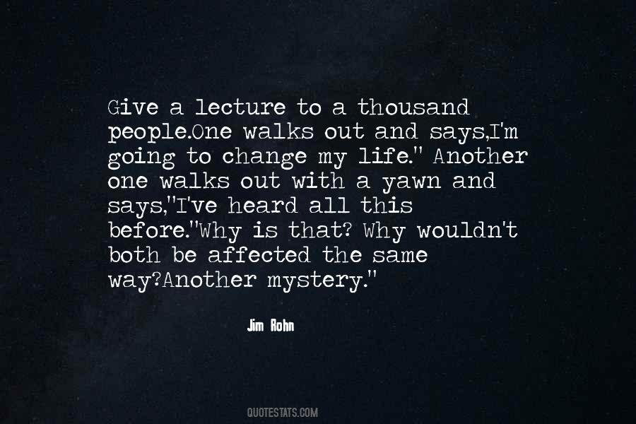 Life Lecture Quotes #1866525