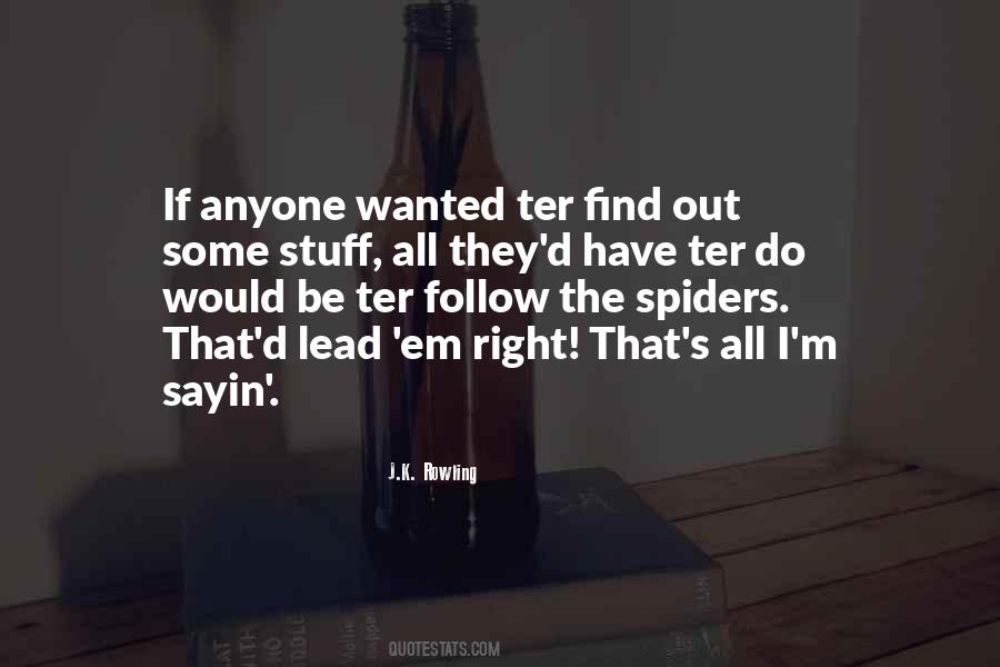 Quotes About Spiders #1068016