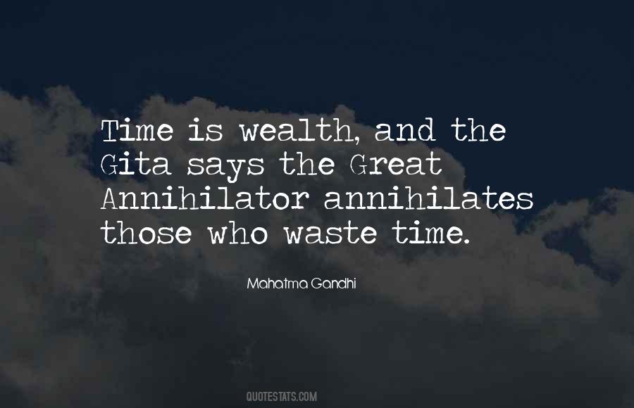 Quotes About Time Is Wealth #1473978