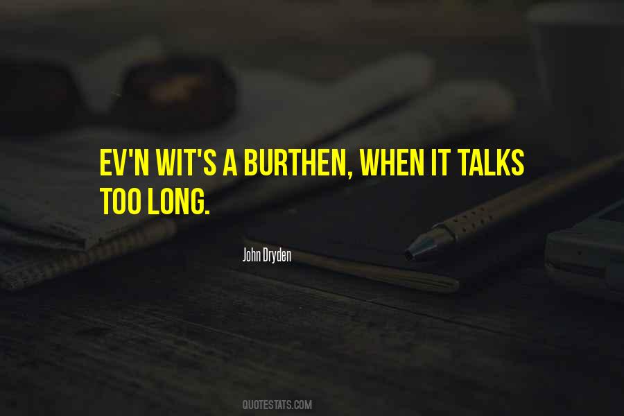 Quotes About Long Talks #1795335