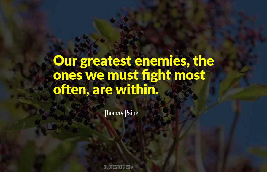 Quotes About Enemies Within #242925