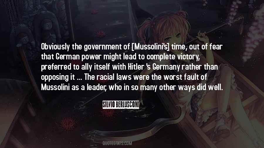 Quotes About Mussolini #1116740