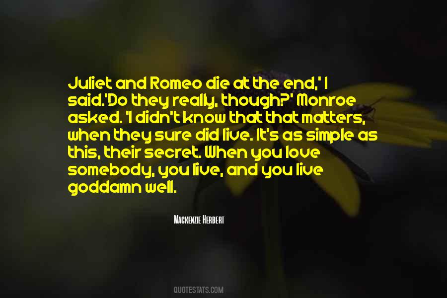Quotes About Romeo And Juliet Love #1565387