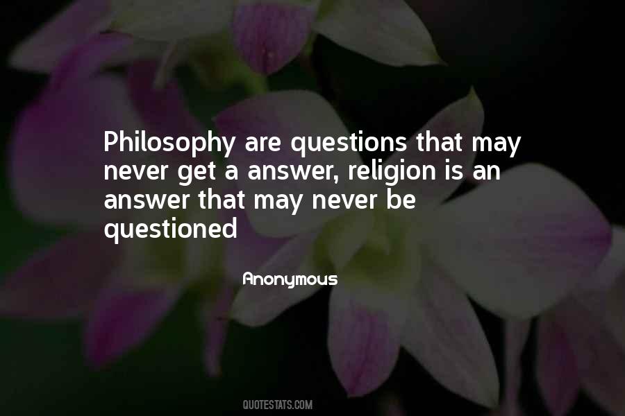 Philosophy Religion Quotes #213766