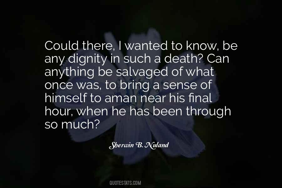 Quotes About Dignity In Death #1462879