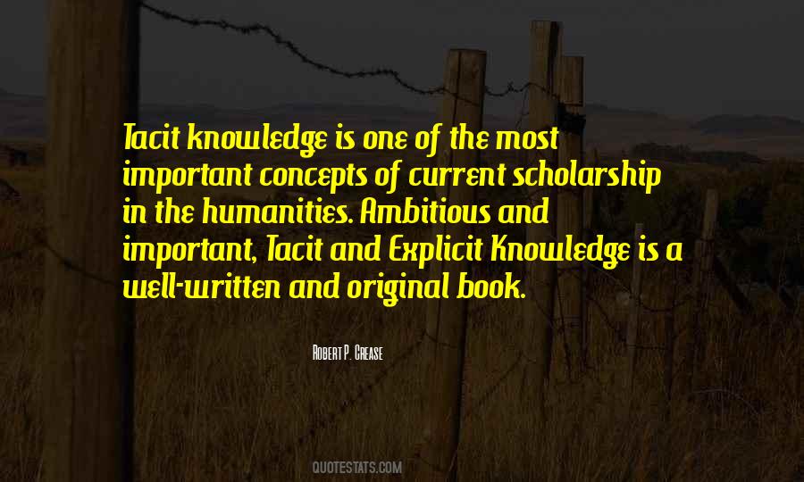 Quotes About Tacit Knowledge #961680