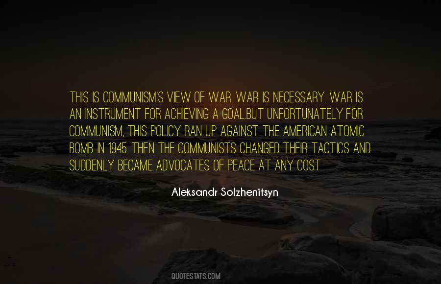 Quotes About Cost Of War #17185