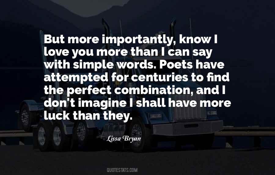 Love And Luck Quotes #253002