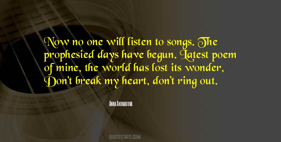 Quotes About Song #8014