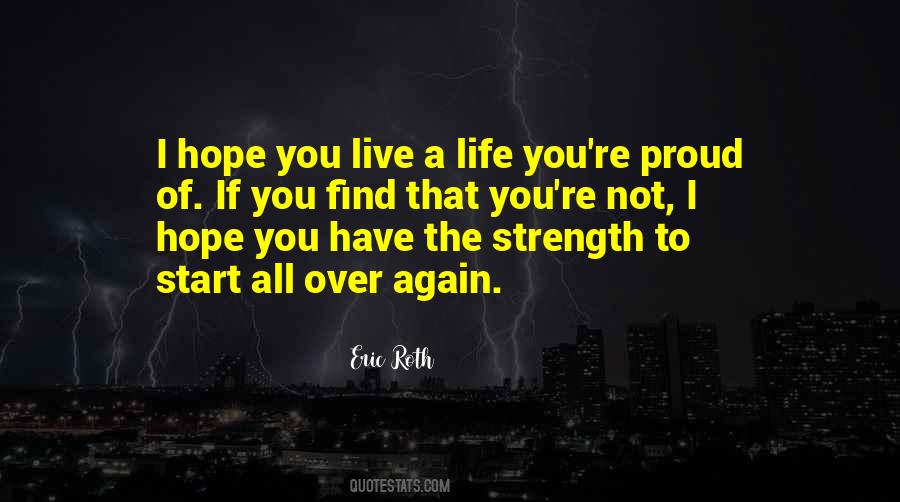 Start Your Life Again Quotes #243787