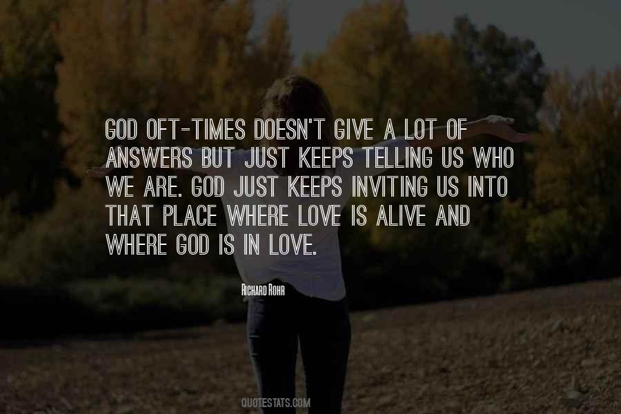 Where God Is Quotes #1239468