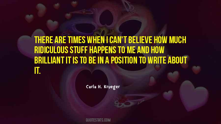 Carla Krueger Quotes #21668