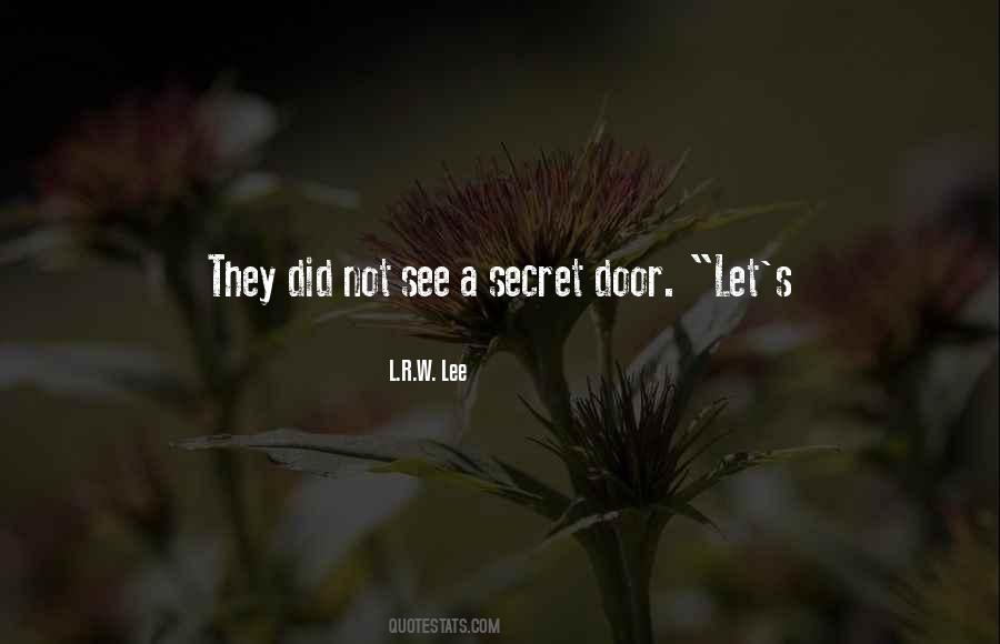 Secret Door Quotes #1356284