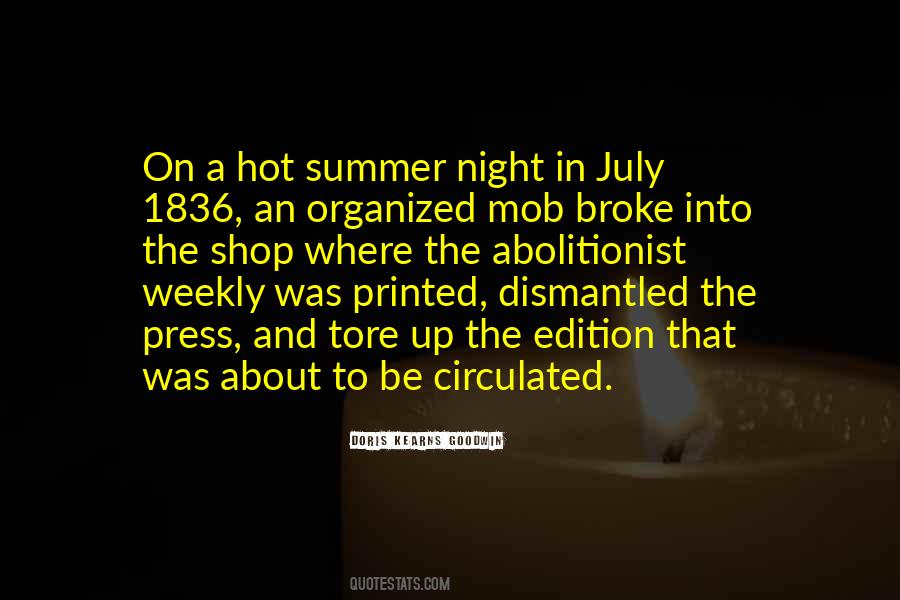Summer Night Quotes #320504