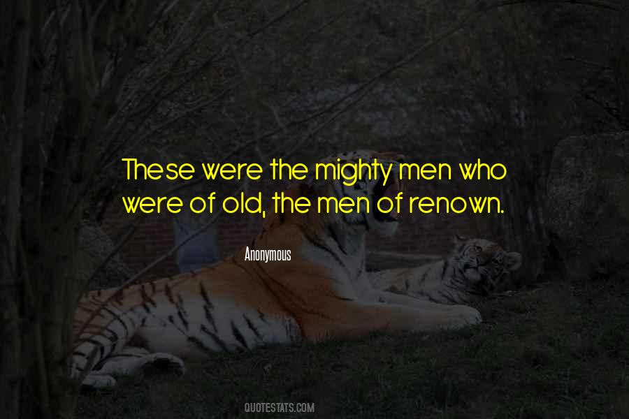 Quotes About Renown #1391090