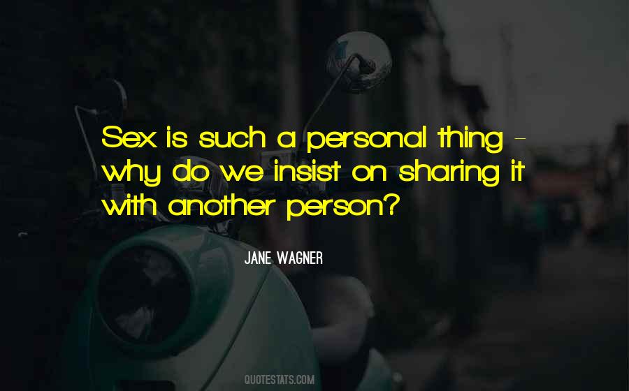 Personal Things Quotes #118765