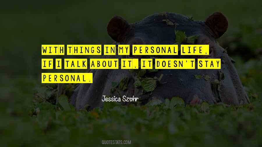Personal Things Quotes #132275